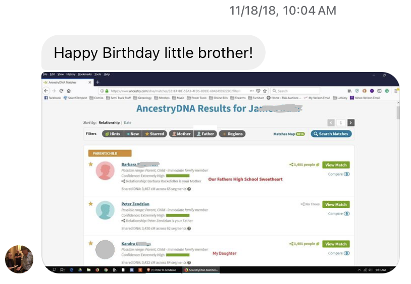 How I Met My Big Brother 2 Ancestry dna results with my father and not my mother.