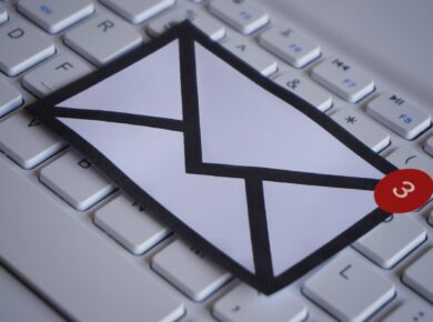 How To Setup Spf Record For Your Business Email 4 New email notification on top of keyboard.